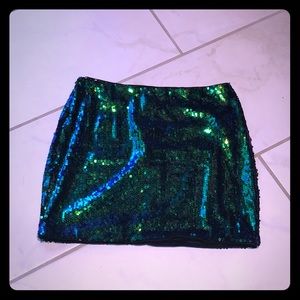 Sequin mini skirt